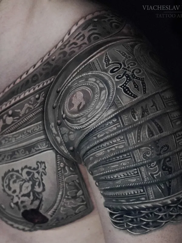 black and grey realism татуировка на shoulder #61243 | Тату мастер Вячеслав Волков