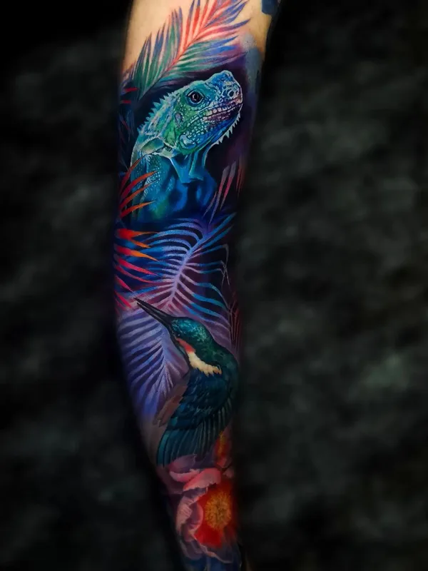 color realism 纹身 在 full sleeve #61286 | 纹身师 Дарина Погребиская