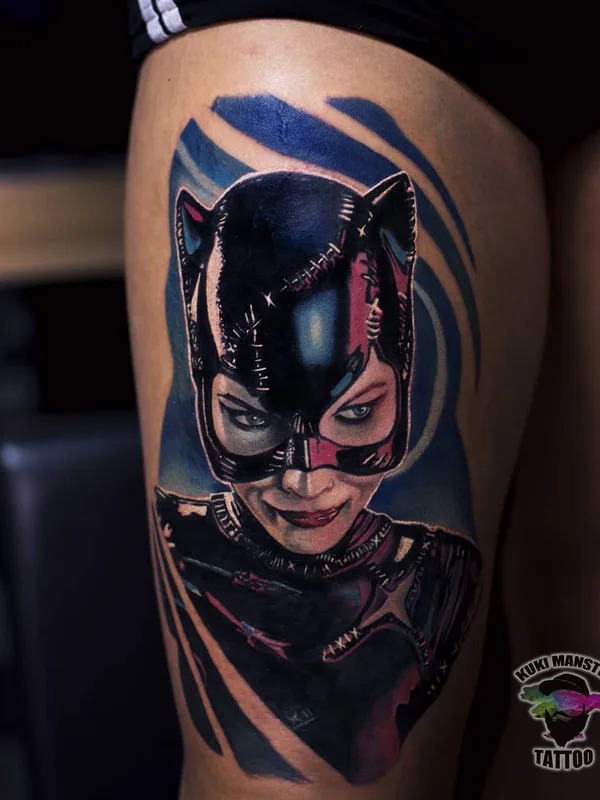 color realism 纹身 在 thigh #61325 | 纹身师 kuki_manster