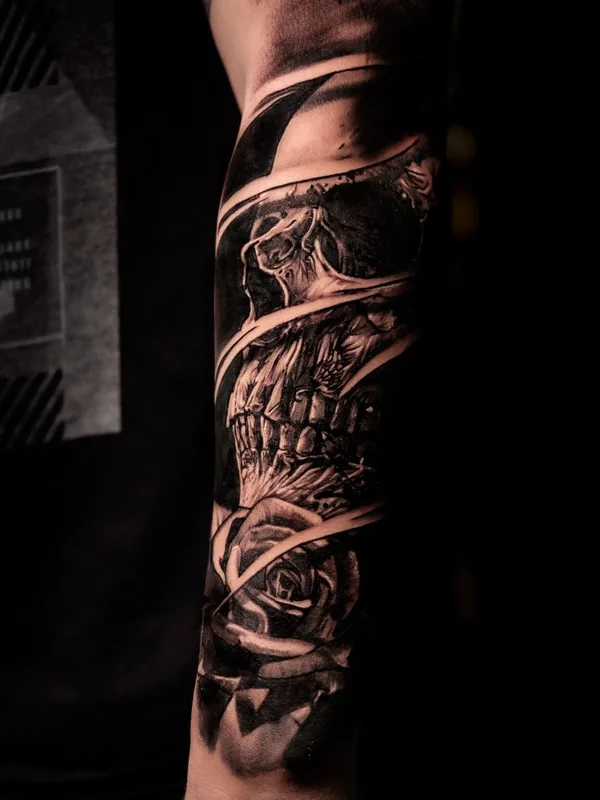 black and grey black and grey татуировка на forearm #61380 | Тату мастер Ivan Marić
