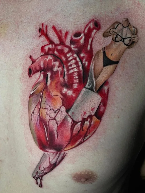 color realism 纹身 在 chest #61608 | 纹身师 Vladlena Wind
