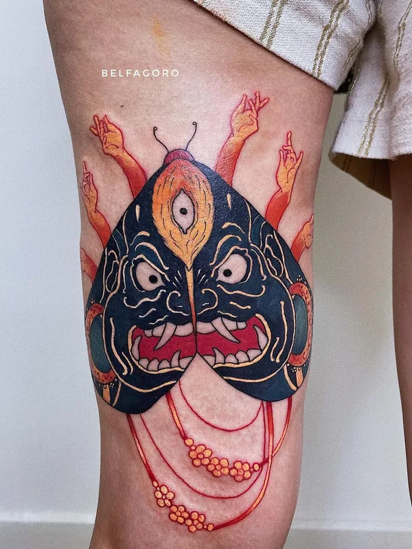 color japanese 纹身 在 thigh #62712 | 纹身师 belfagoro