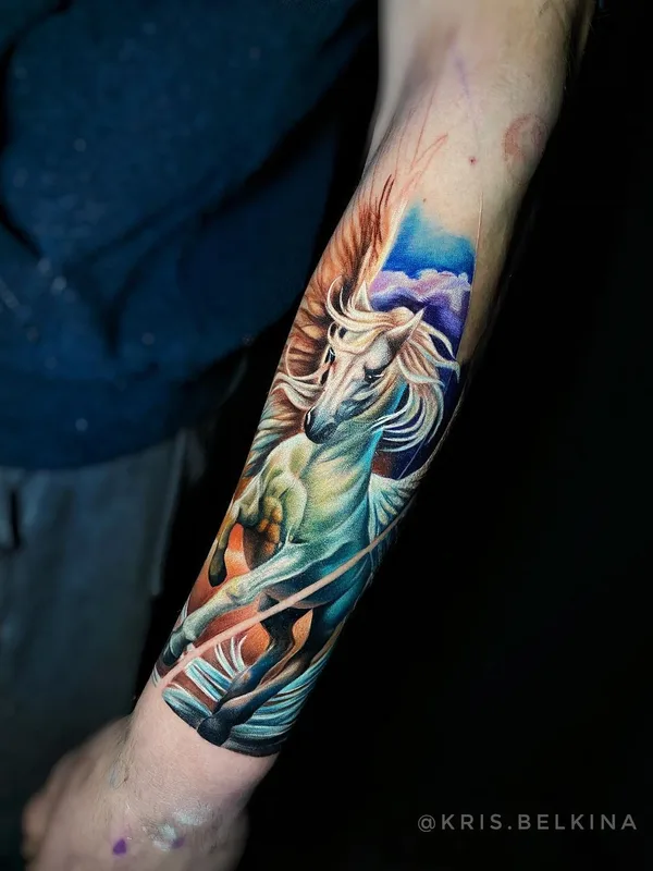 color realism tattoo auf forearm #62743 | Tätowierer Kris Belkina