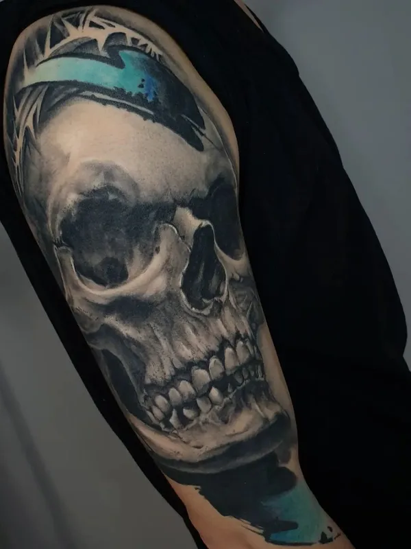 black and grey realism tattoo on full sleeve #62749 | Tattoo Artist Александр Подопригора