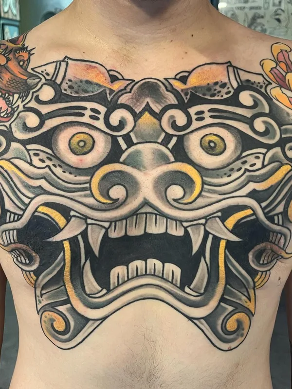 male color japanese Tatuagem em chest #62796 | Tatuador Jonathan Segev