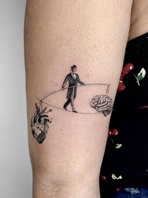 black and grey black and grey Tatuagem em thigh #62799 | Tatuador SharonWolf