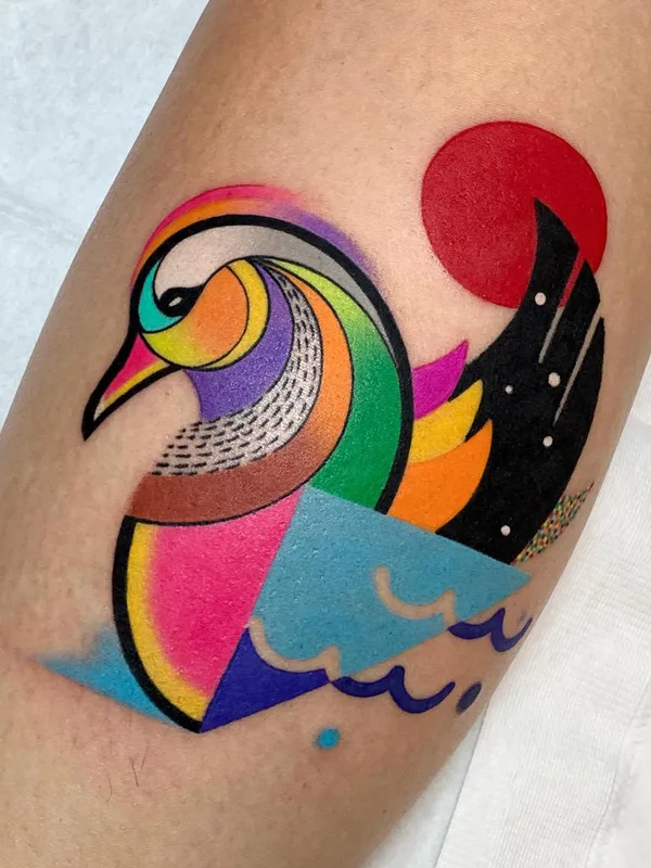 color geometric 纹身 在 forearm #62980 | 纹身师 hurjaesae