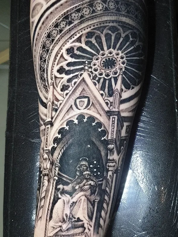 black and grey black and grey 纹身 在 forearm #63099 | 纹身师 Bryan Graham Du Rand