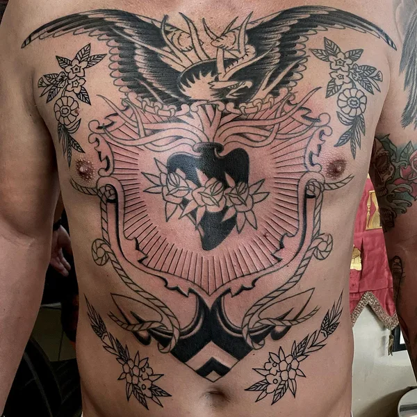 Traditional tattoo by Waldo Del Rocca in Cape Town