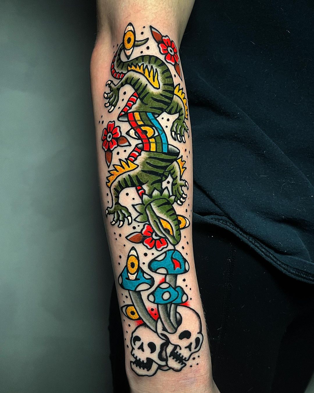 Christopher Scott's psychedelic tattoo