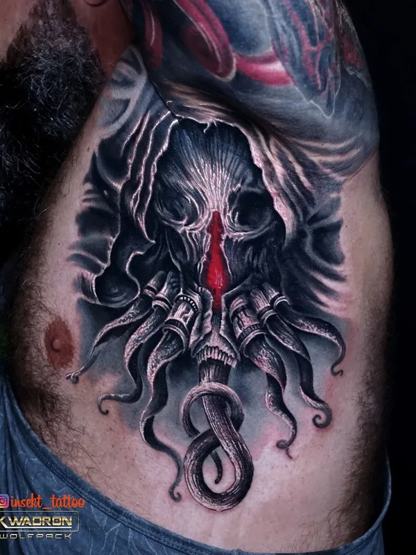 male color dark татуировка на chest #63244 | Тату мастер Marcin Insekt Polak