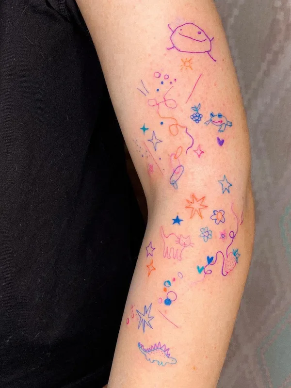 female color illustrative татуировка на forearm #63523 | Тату мастер marta.tatts