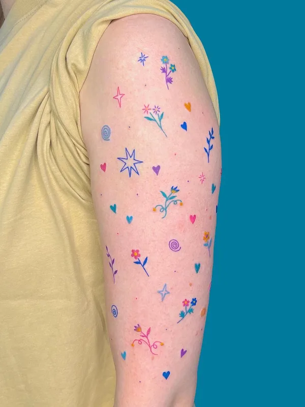 female color illustrative татуировка на shoulder #63525 | Тату мастер marta.tatts