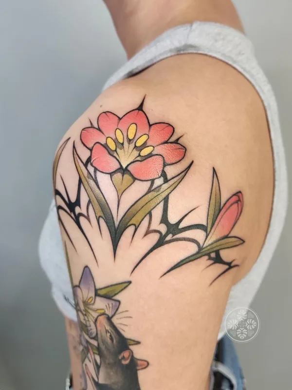 color neo traditional tattoo on shoulder #63677 | Tattoo Artist Елизавета Мушинская
