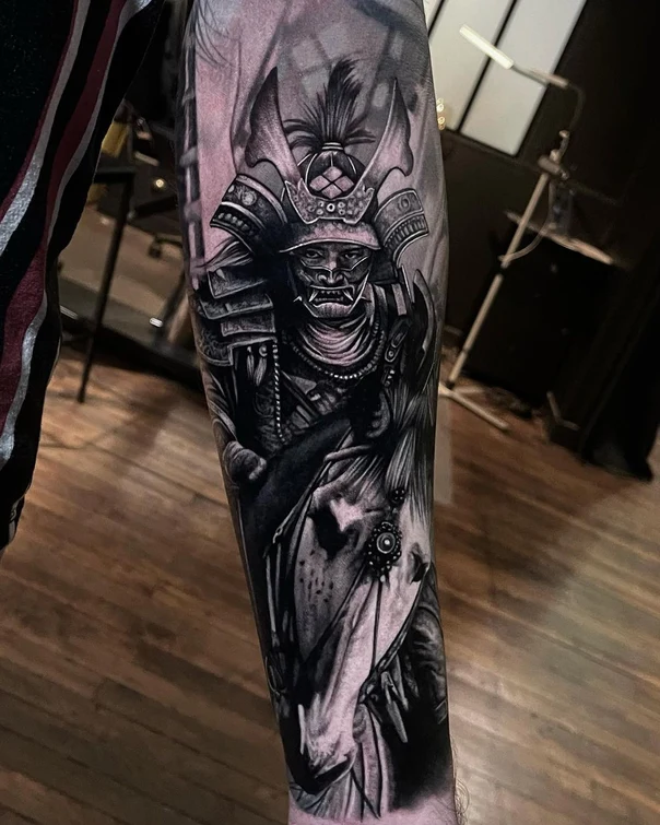 Realism Samurai, Horse tattoo on Forearm
