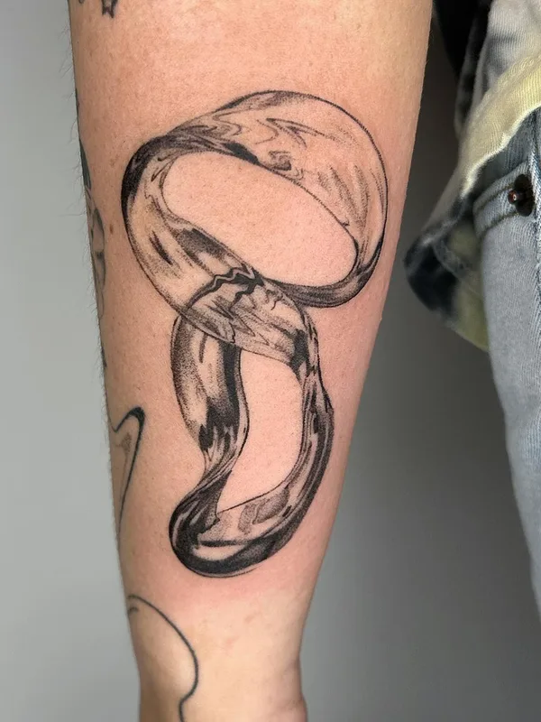 men black&gray microrealism, surrealism Tatuaggio su forearm #63770 | Tatuatore Camille @plantsnpokes