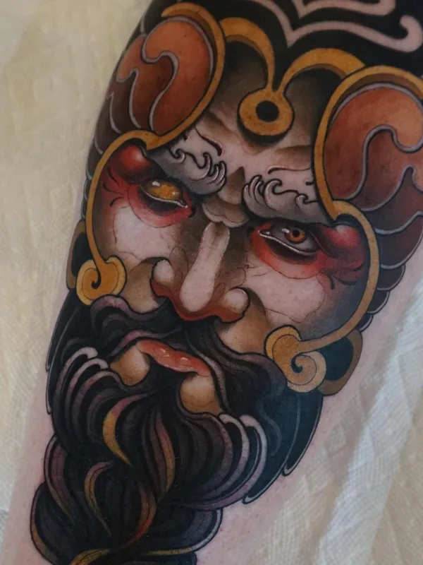 men color neotraditional tattoo on forearm #63780 | Tattoo Artist Melise Hill