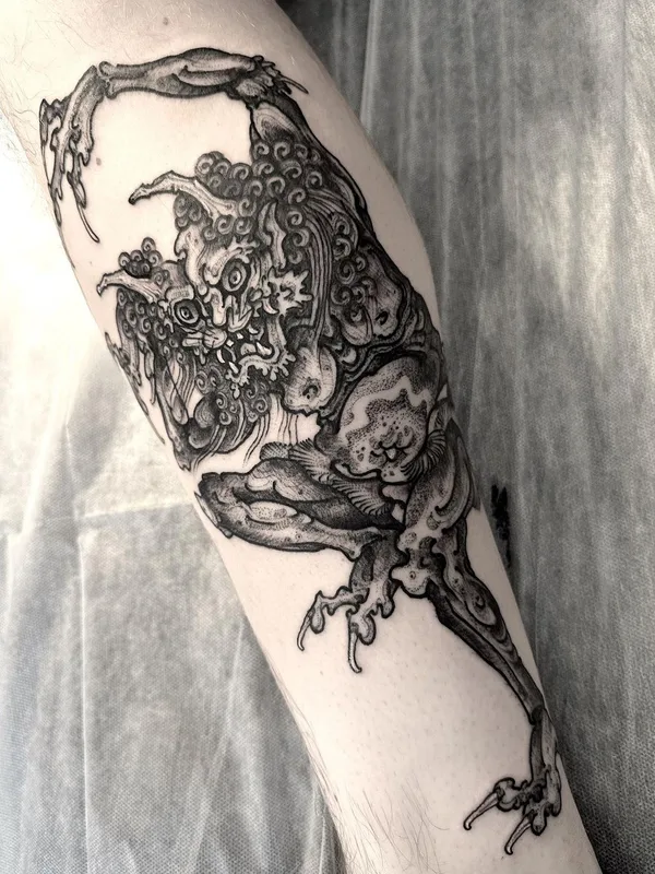 black and grey japanese 纹身 在 forearm #63798 | 纹身师 GANJI