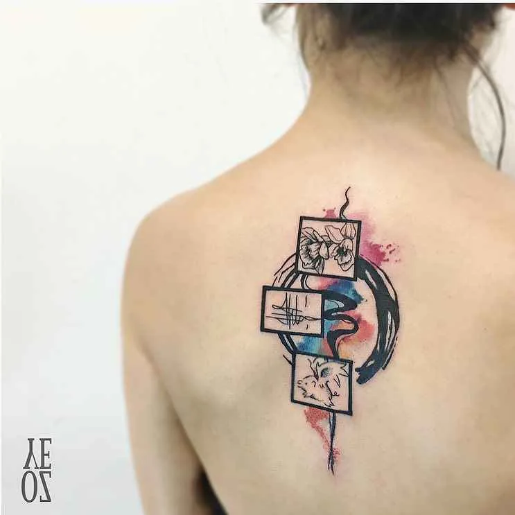 纹身大师Yeliz Ozcan彩色设计师水彩纹身 | 纹身艺术家Yeliz Ozcan彩色设计水彩纹身