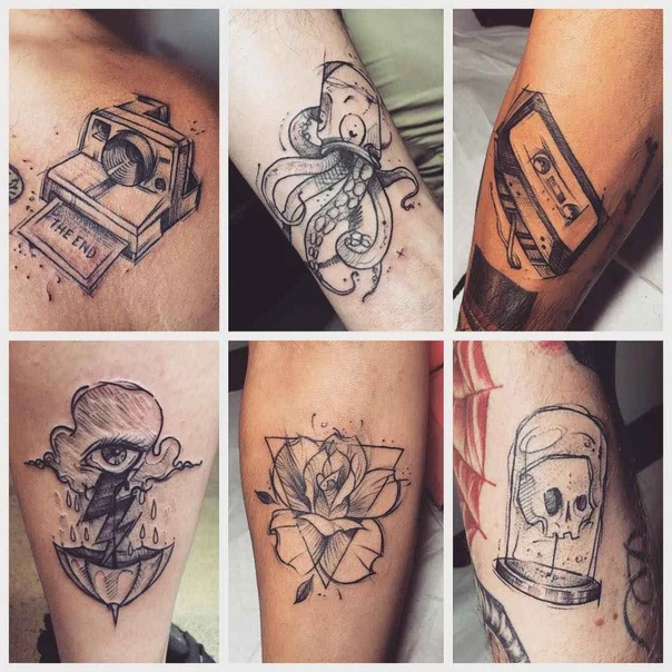 Sketch Camera, Octopus tattoo on Forearm