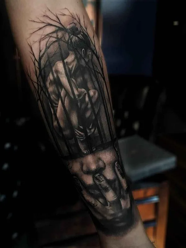 black and grey realism татуировка на forearm #7239 | Тату мастер Sam Barber