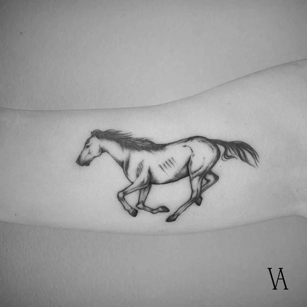 Realism Horse tattoo on Forearm