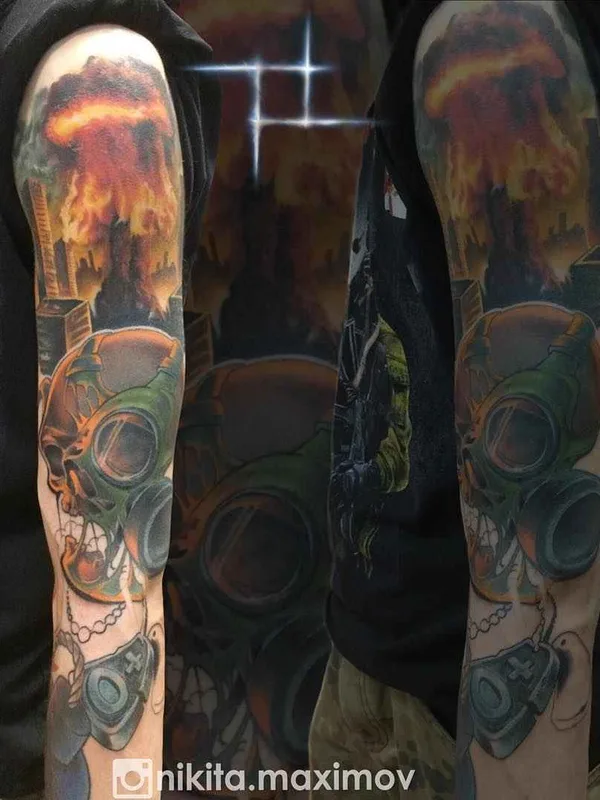 color realism Tatuaggio su full sleeve #7735 | Tatuatore Никита Максимов
