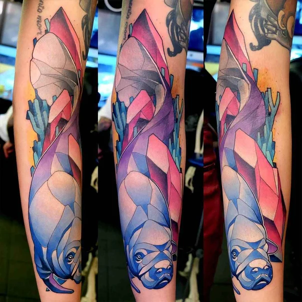 Geometric Animal, Geometric tattoo on Forearm