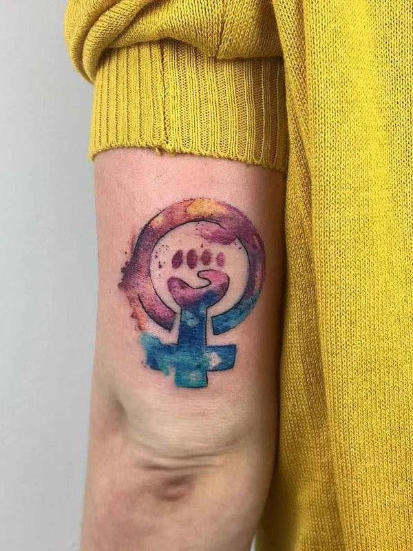 female color watercolor tattoo on forearm #7589 | Tattoo Artist Yeliz Ozcan