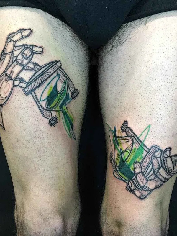 color sketch Tatuaggio su thigh #7691 | Tatuatore Luca Testadiferro