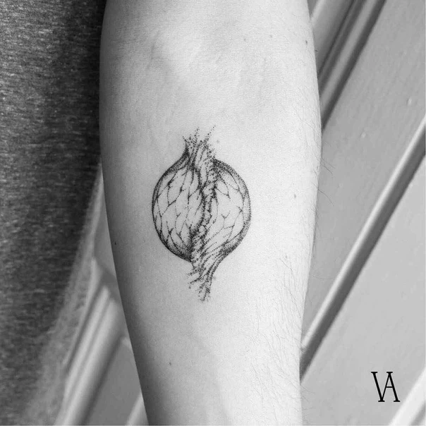 Dotwork Botanic, Onion tattoo on Forearm