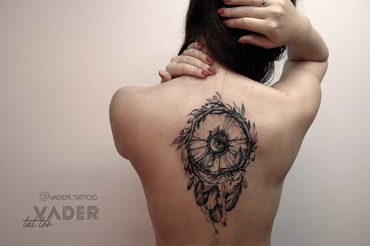 тату-мастер Татьяна Вейдер (Vader) графика и акварель фрихенд татуировки | Tattoo artist Tatiana Vader graphic and watercolor free hand design tattoo