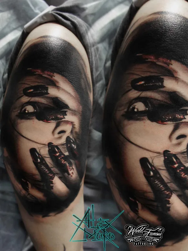 black and grey blackwork Tatuagem em upper arm #7475 | Tatuador Александр (Alex Moro) Морозов