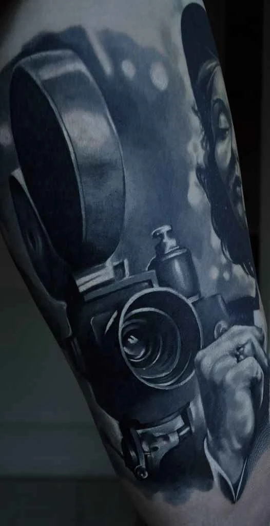 Realism Camera, Portrait tattoo on Forearm