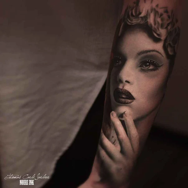 Realism Portrait tattoo on Forearm