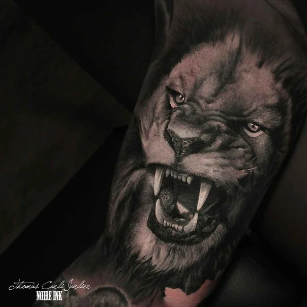 Realism Lion tattoo on Forearm