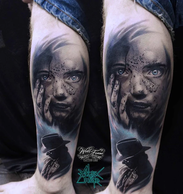 Реализм Face, Figure tattoo на Икра