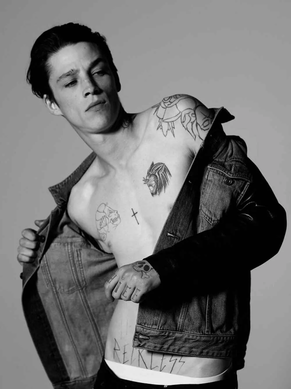 Tattooed model Ashley Ash Stymest , professional male photo model | UK