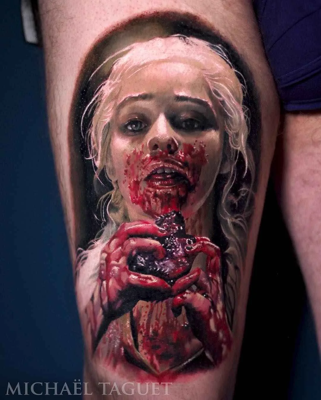 Tattoo artist Michael Taguet authors tattoos in color and black&grey realism | France