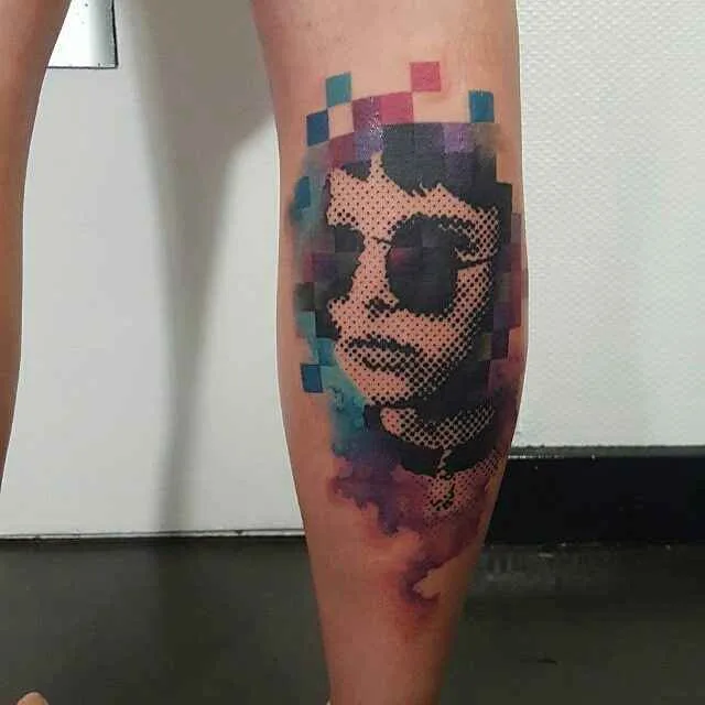 Tattoo artist Guillaume Smash color abstract watercolor tattoo in authors style | France