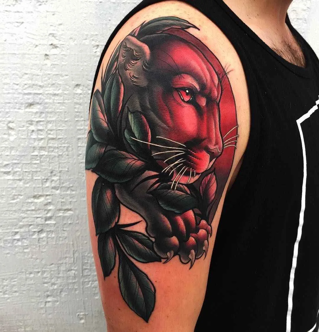 Tattoo artista Mike Stockings tattoo animale in stile neo tradizionale colore in stile autore | UK