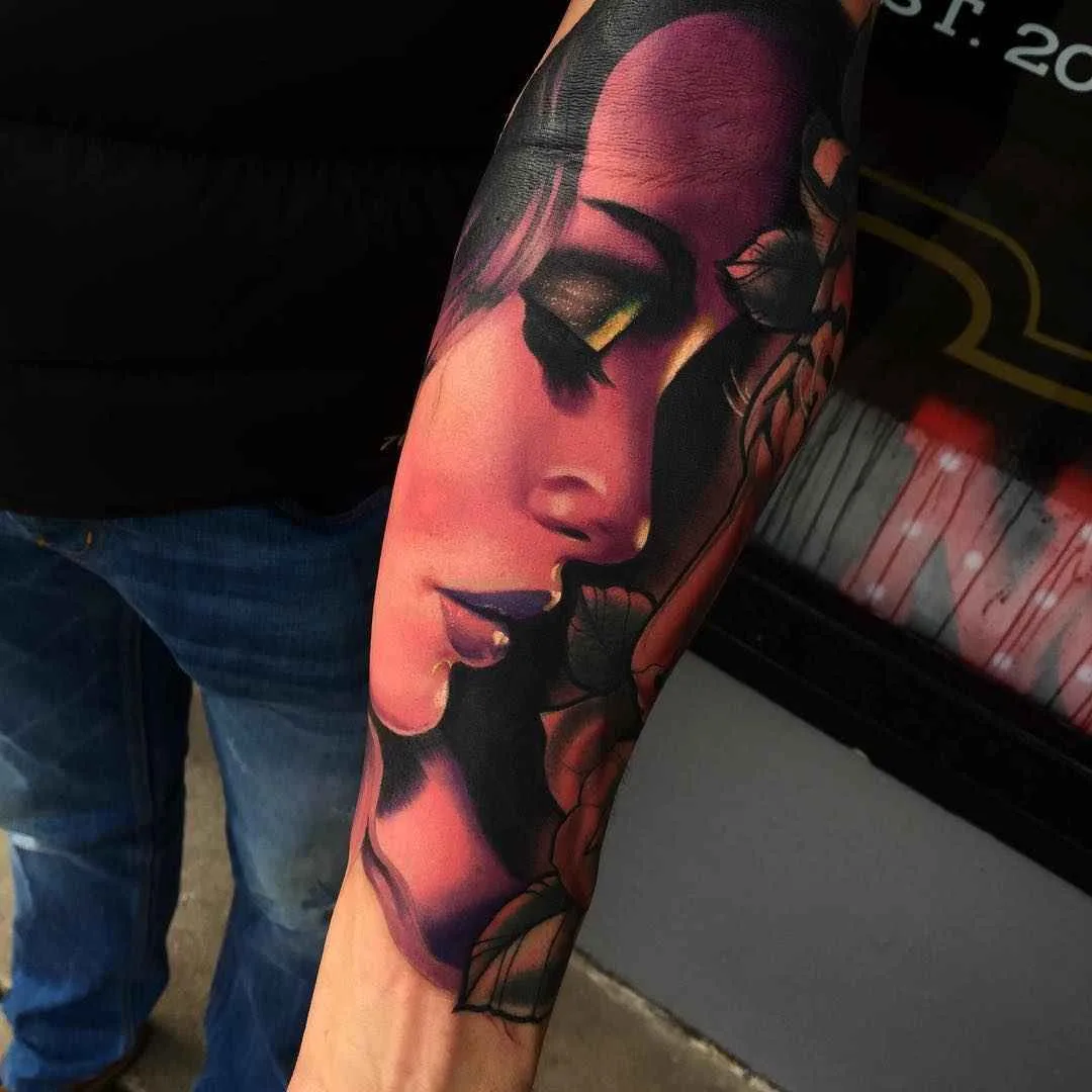Tattoo artista Mike Stockings tattoo animale in stile neo tradizionale colore in stile autore | UK