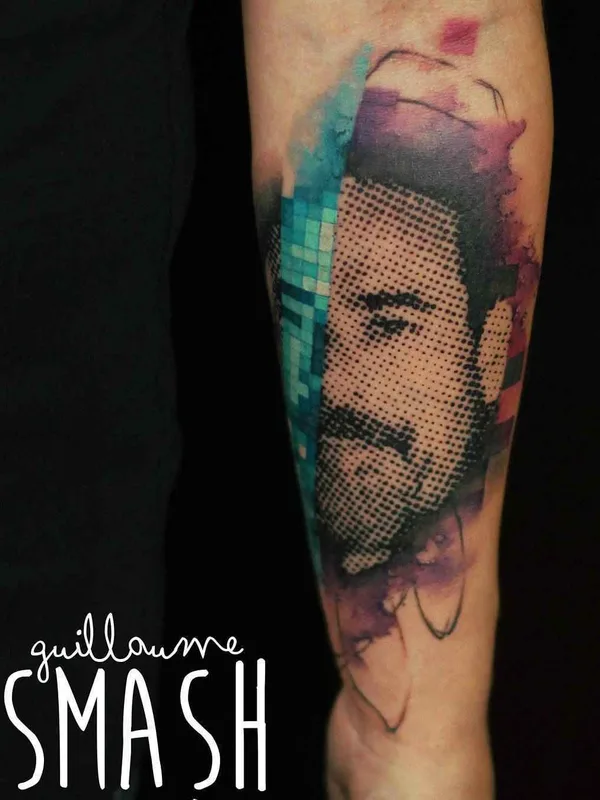 color portrait 타투 부위 forearm #16638 | 타투이스트 Guillaume Smash