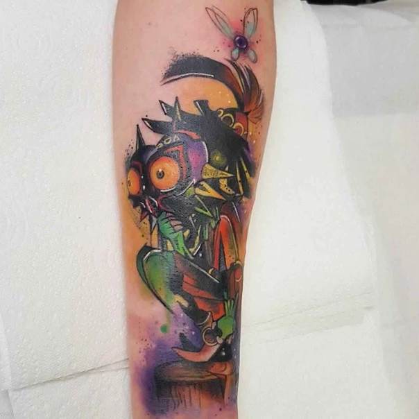 Illustrative Character, Fantasy tattoo on Forearm