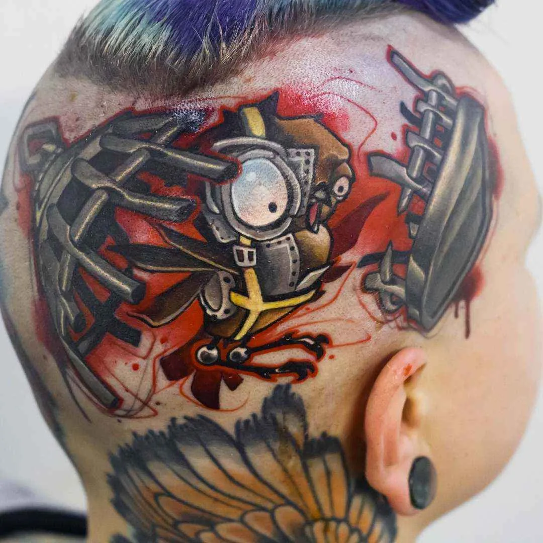 Artista del tatuaggio Uncl Paul Sa colori tatuaggio new school nello stile dell'autore | Atene, Grecia