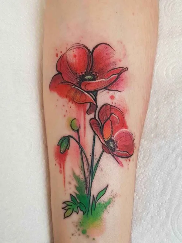color watercolor tattoo on forearm #17048 | Tattoo Artist Josie Sexton
