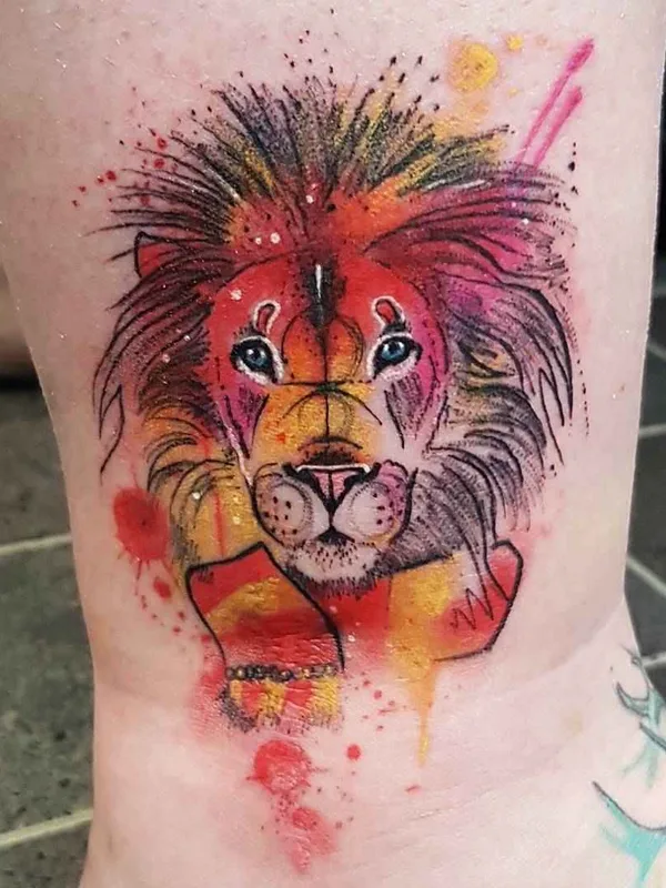 color watercolor tattoo on ankle #17055 | Tattoo Artist Josie Sexton
