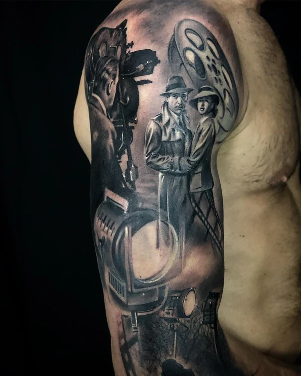Realism Film, People tattoo on Full Sleeve