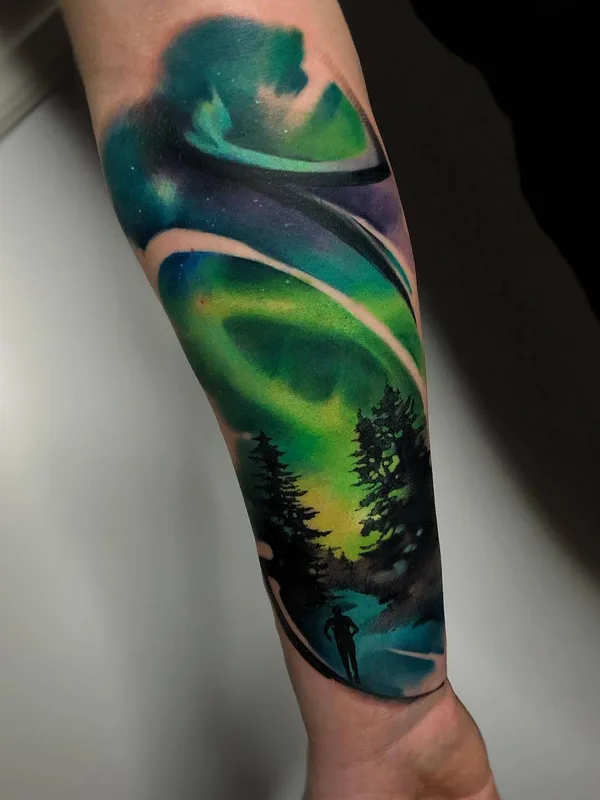 color watercolor Tatuagem em forearm #27795 | Tatuador Aleksandra Kozubska