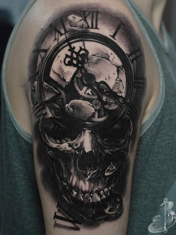 black and grey black and grey Tatuagem em shoulder #27847 | Tatuador Sergey Butenko